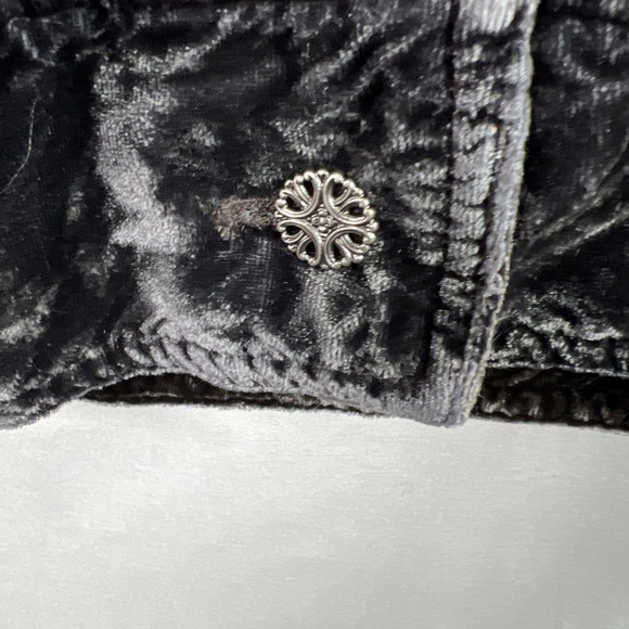 J Jill Corduroy Velvet Jacket Shacket size 1X Button Up Brown Retro Casual Boho - Picture 3 of 12